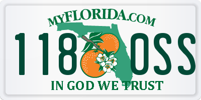 FL license plate 1180SS