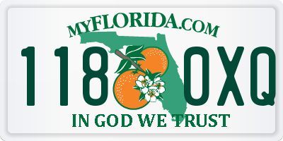 FL license plate 1180XQ