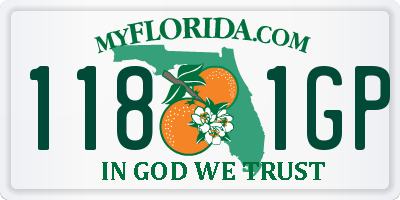 FL license plate 1181GP