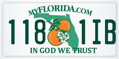 FL license plate 1181IB