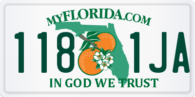 FL license plate 1181JA