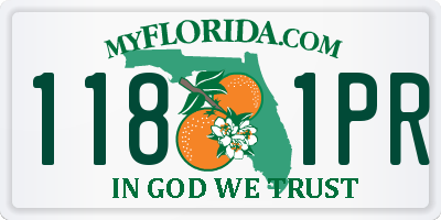 FL license plate 1181PR