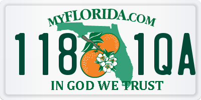 FL license plate 1181QA