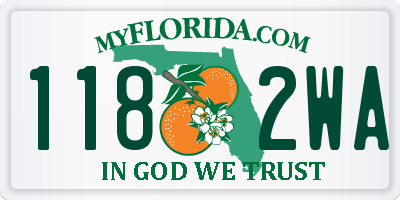 FL license plate 1182WA