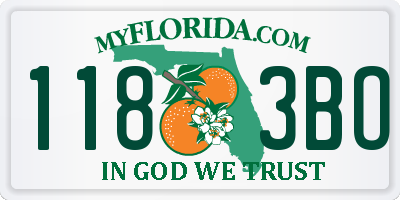 FL license plate 1183BO