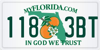 FL license plate 1183BT