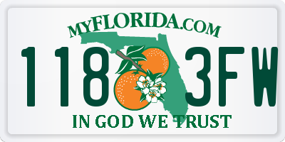 FL license plate 1183FW