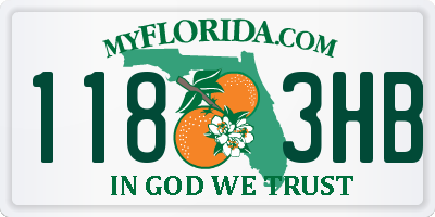 FL license plate 1183HB