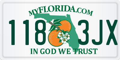 FL license plate 1183JX