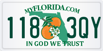 FL license plate 1183QY