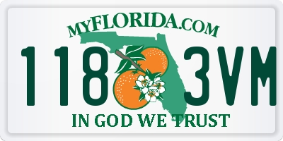 FL license plate 1183VM