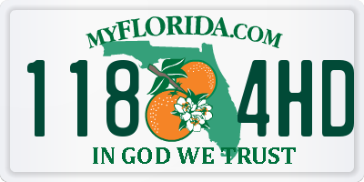 FL license plate 1184HD