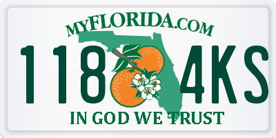 FL license plate 1184KS