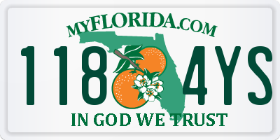 FL license plate 1184YS