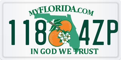 FL license plate 1184ZP