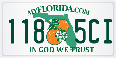 FL license plate 1185CI