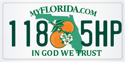 FL license plate 1185HP