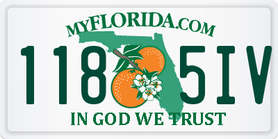 FL license plate 1185IV