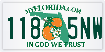 FL license plate 1185NW