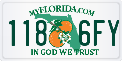 FL license plate 1186FY