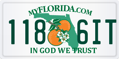 FL license plate 1186IT