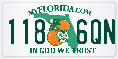 FL license plate 1186QN