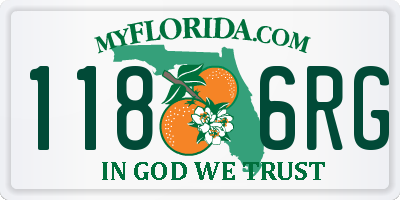 FL license plate 1186RG