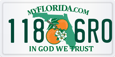 FL license plate 1186RO