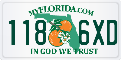 FL license plate 1186XD