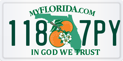 FL license plate 1187PY