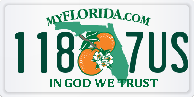 FL license plate 1187US