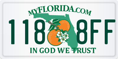 FL license plate 1188FF