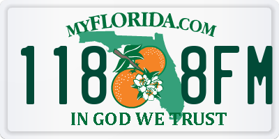 FL license plate 1188FM