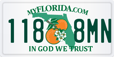 FL license plate 1188MN