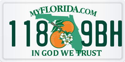 FL license plate 1189BH