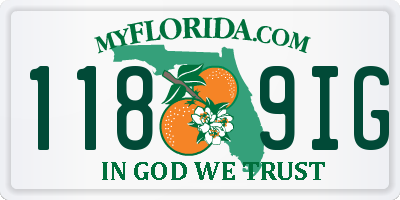 FL license plate 1189IG