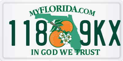 FL license plate 1189KX