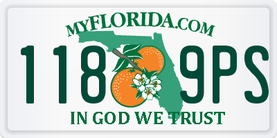 FL license plate 1189PS