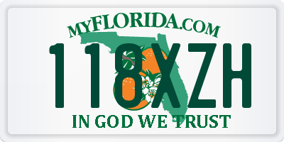 FL license plate 118XZH