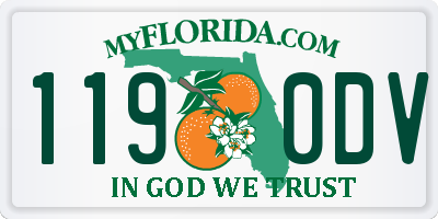 FL license plate 1190DV