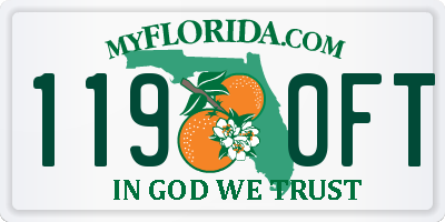 FL license plate 1190FT
