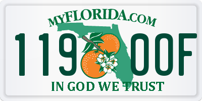 FL license plate 1190OF
