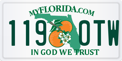 FL license plate 1190TW
