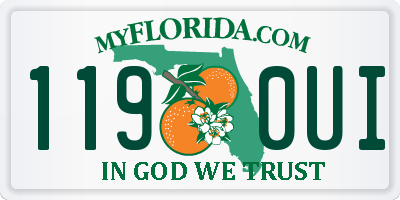 FL license plate 1190UI