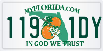 FL license plate 1191DY