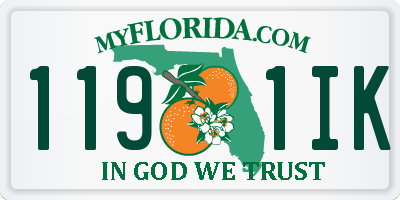 FL license plate 1191IK