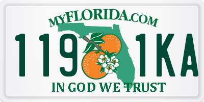 FL license plate 1191KA
