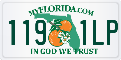 FL license plate 1191LP