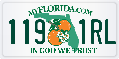 FL license plate 1191RL