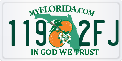 FL license plate 1192FJ